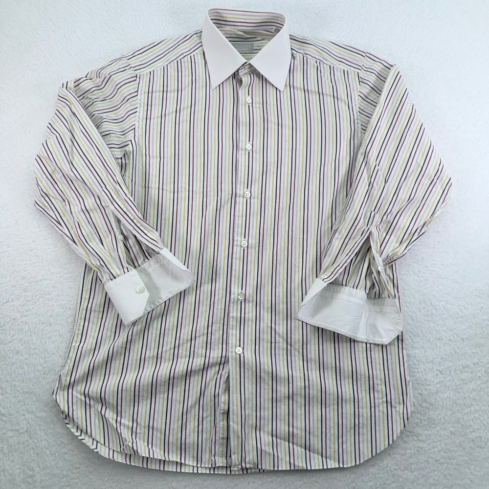 Stefano Ricci Galtrucco Shirt Mens 39 15.5 Multi Striped Button‎ Up Italy